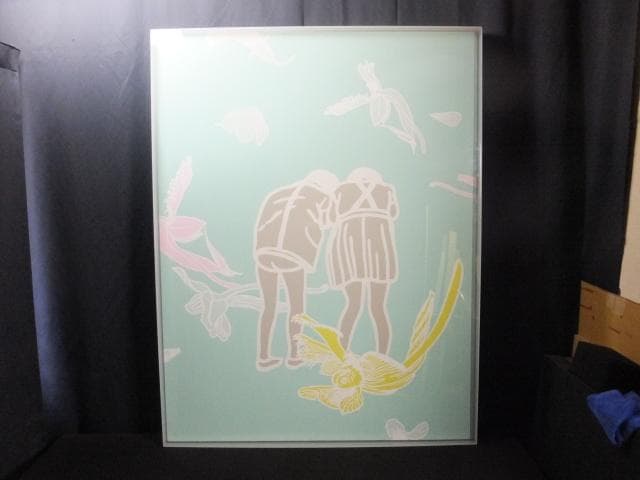 《お引取限定》ヤン・ヒ　直筆サイン『Wooosh～～』アクリル絵具 0718M