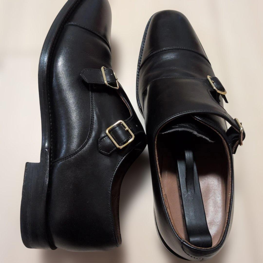 REGAL黒 ダブルモンクストラップ レザーシューズ