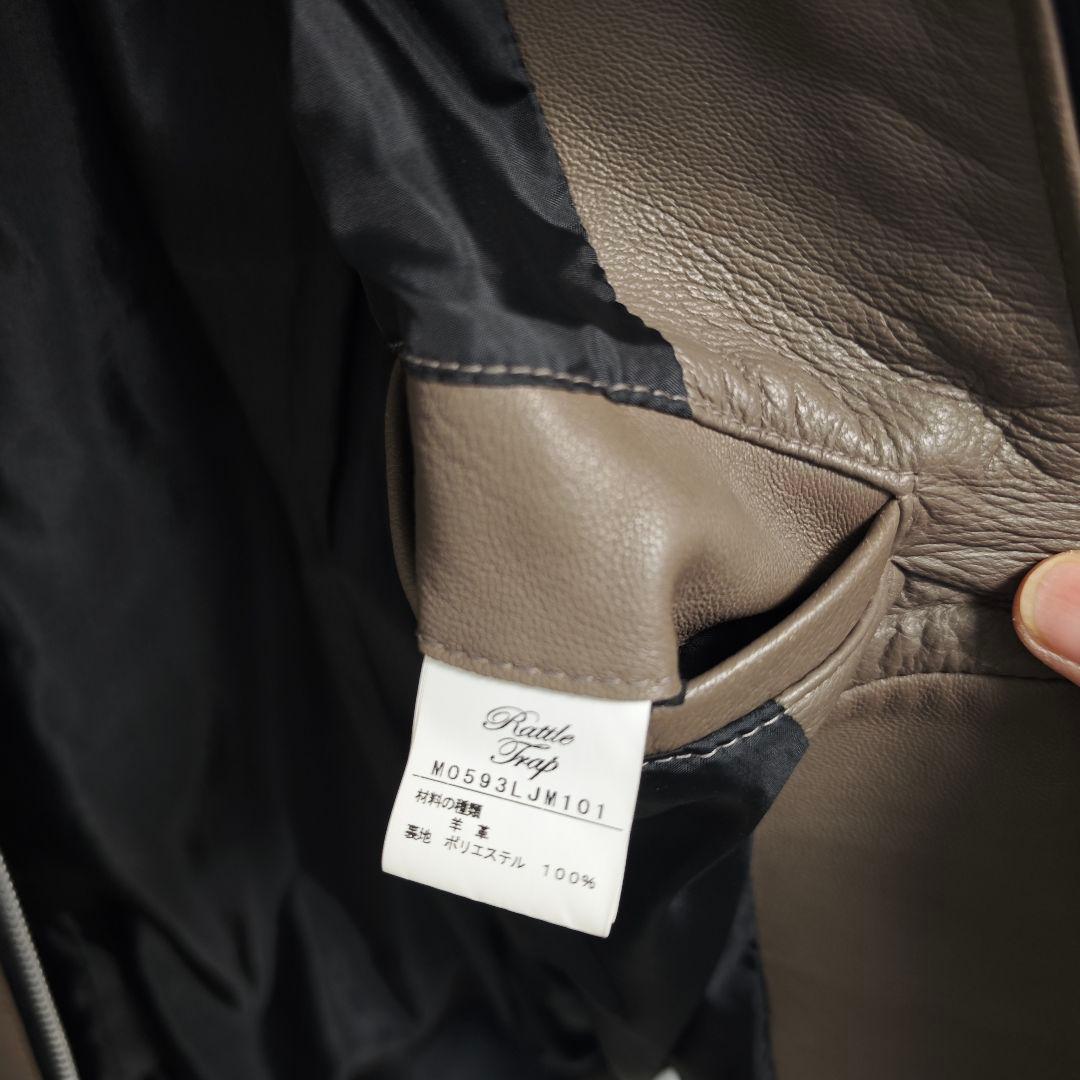 Rattletrap レザーシングルライダース グレー Lサイズ 美品