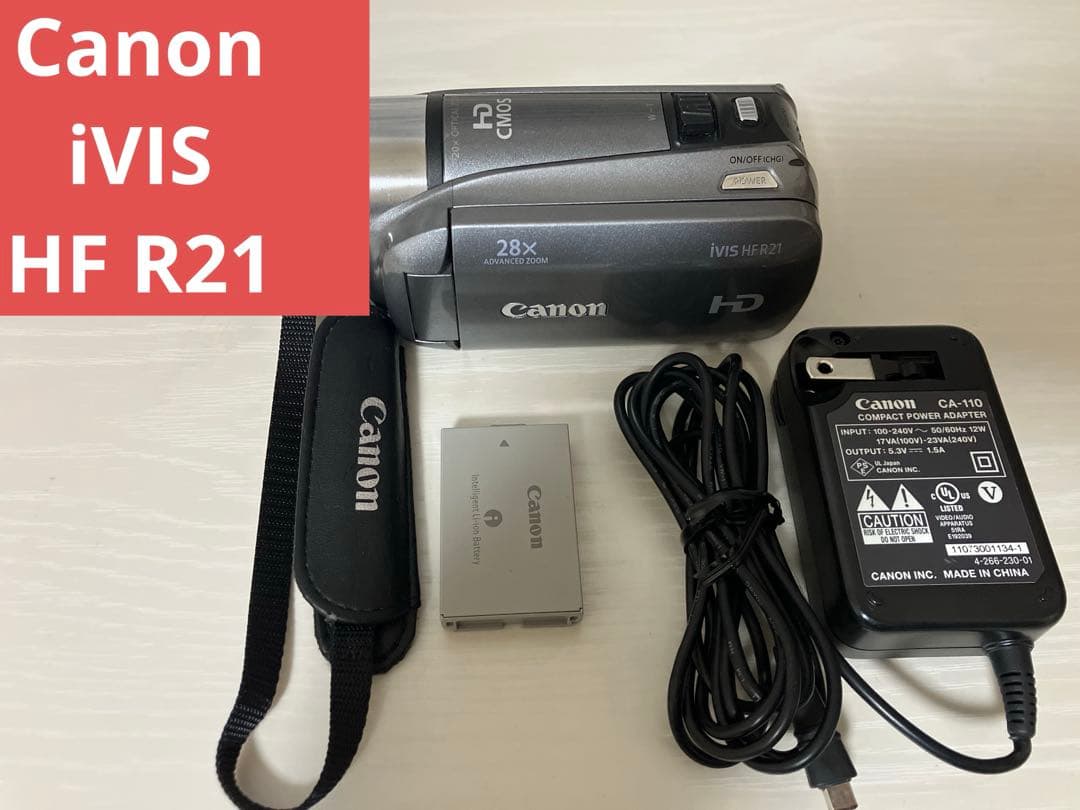 【美品】Canon iVIS HF R21 フルHDビデオカメラ 高画質動作良好
