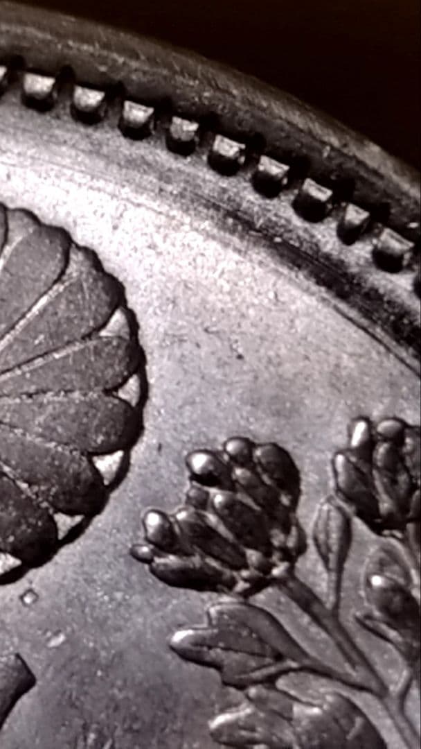 貿易銀 丸銀右打 明治十年 銀貨