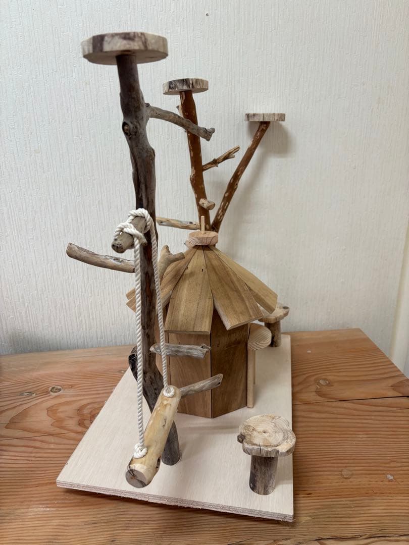 鳥インコ止まり木 流木バードアスレチック 中サイズバードジムバードトイパーチ