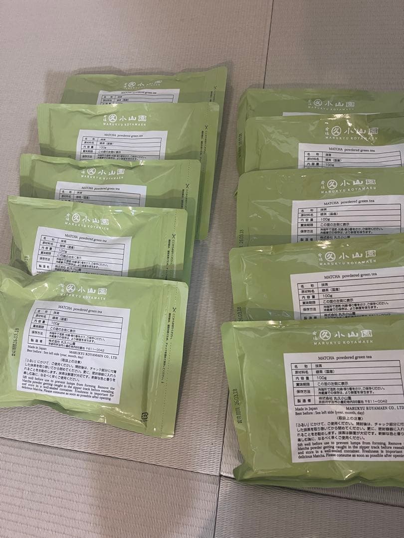 丸久小山園 抹茶 五十鈴 100g 5袋•青嵐100g 5袋•MATCHA