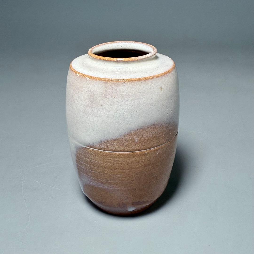 山口県指定無形文化財保持者　波多野善蔵　萩焼　茶入　共箱　仕覆　茶道具　家元旧蔵