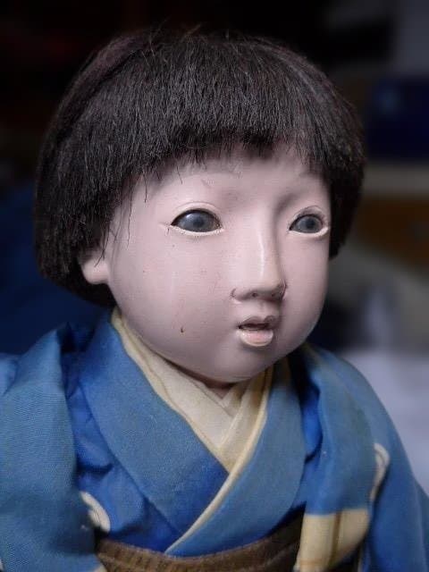 市松人形の最高峰 永徳斎の三つ折れです。男の子です