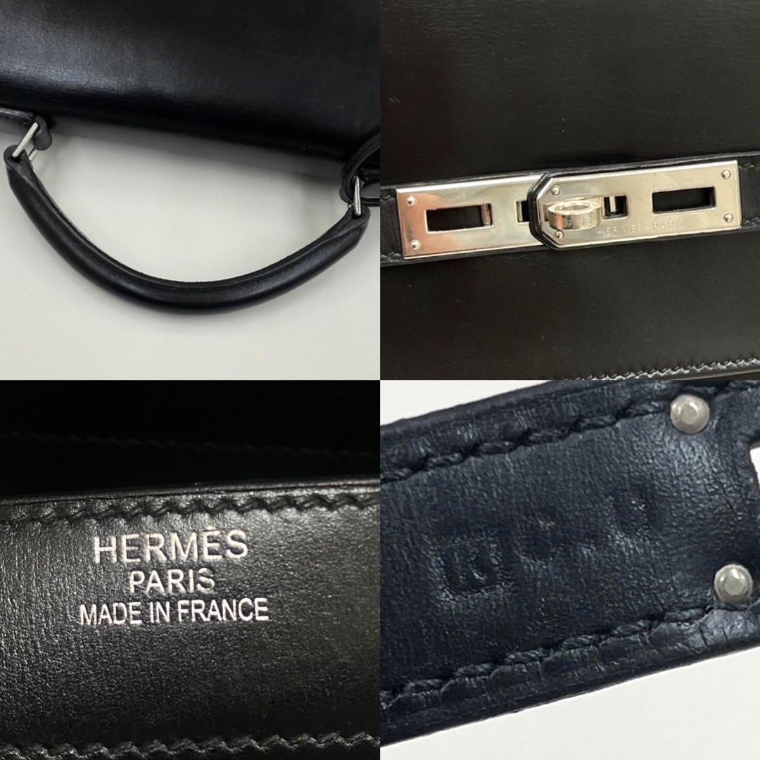 エルメス　ケリーデペッシュ38　ボックスカーフ　黒　ビジネスバッグ　□K刻印