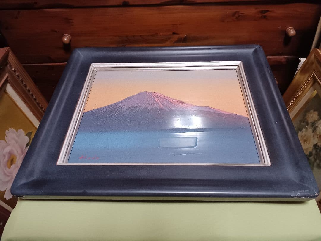 羽田裕 「霊峰富士」 油彩F6号 　十騎会々員 　点描リアリズム　ホキ美術館所蔵