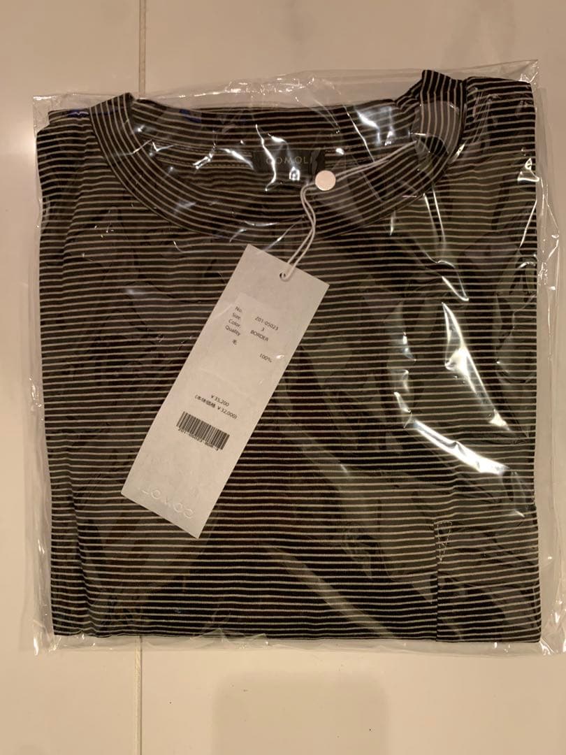 未開封 COMOLI サマーウール半袖Tシャツ BORDER 3 廃盤希少