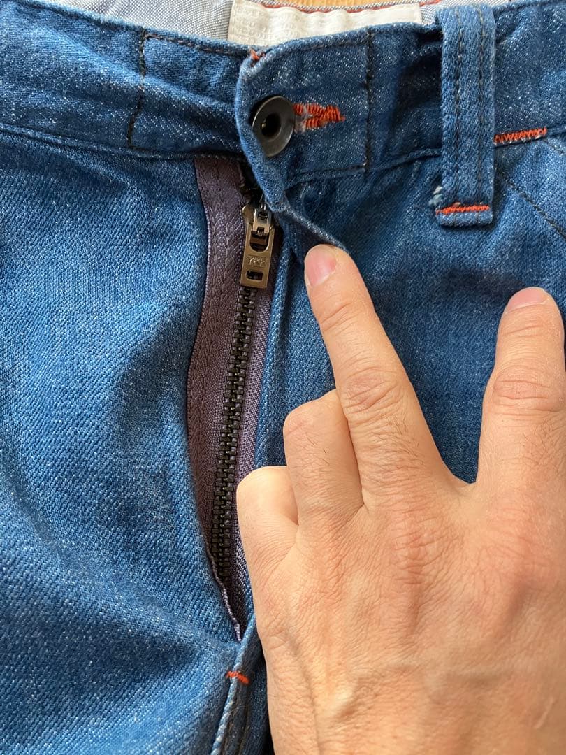 nanamica ナナミカ デニム サルエルパンツ W32 日本製 カーゴパンツ