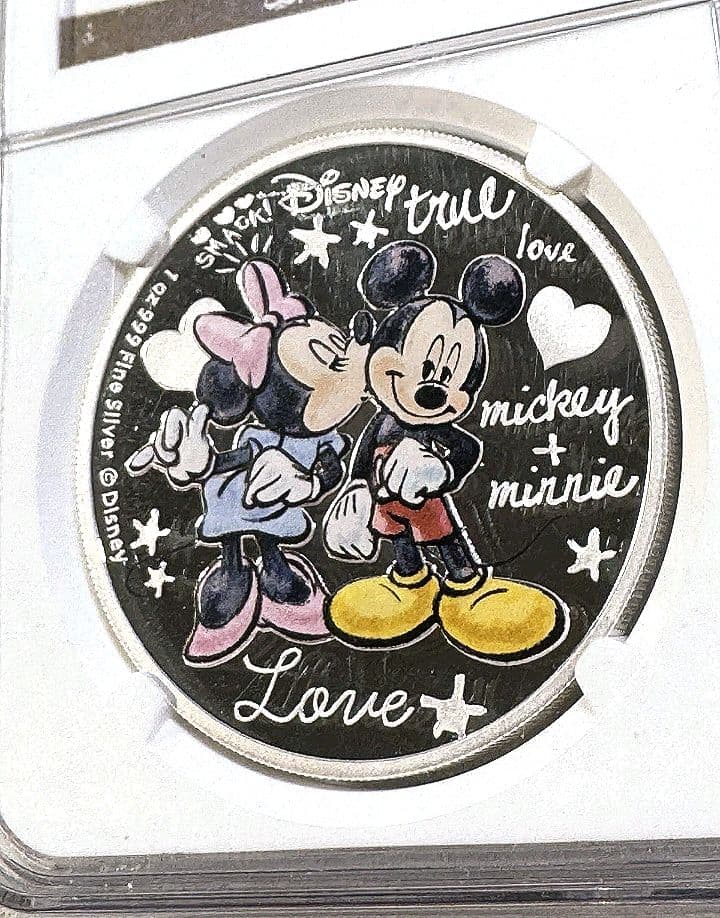 ngc　ミニーとミッキー ディズニー PF 70 DCAM 　限定品 銀貨