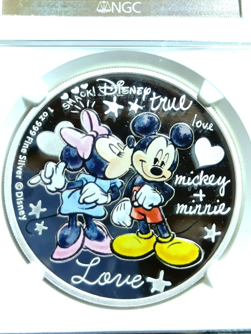 ngc　ミニーとミッキー ディズニー PF 70 DCAM 　限定品 銀貨