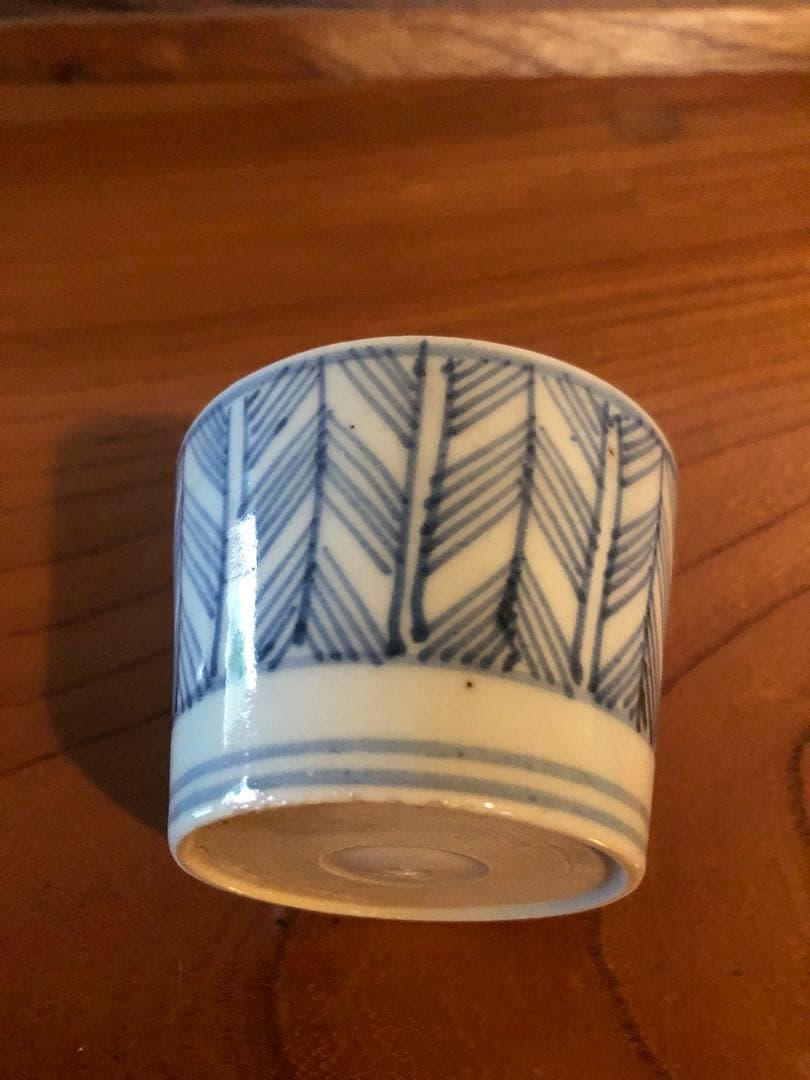 古伊万里矢羽根文そば猪口5客