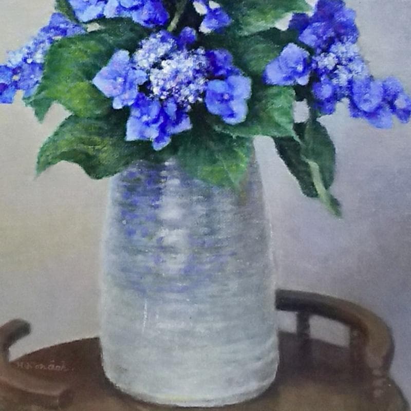 ☆近藤 博史 ☆「紫陽花 」油絵Ｆ6号 新品額！