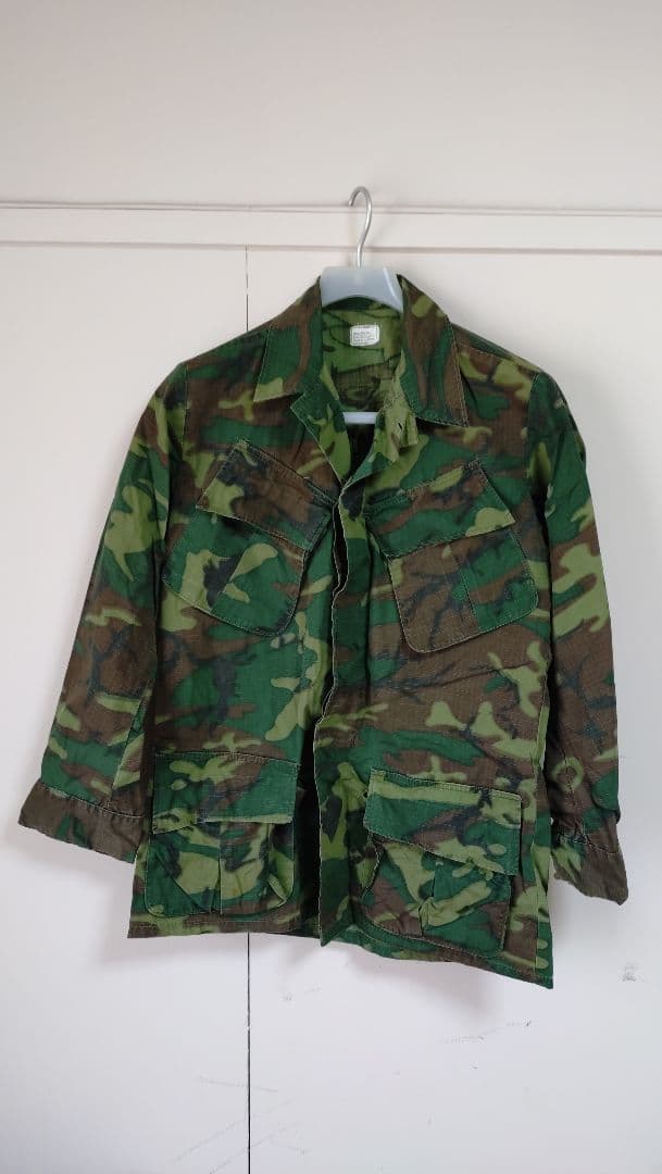 米軍 ベトナム戦争 ERDLグリーンリーフ迷彩ジャケット サイズS-R