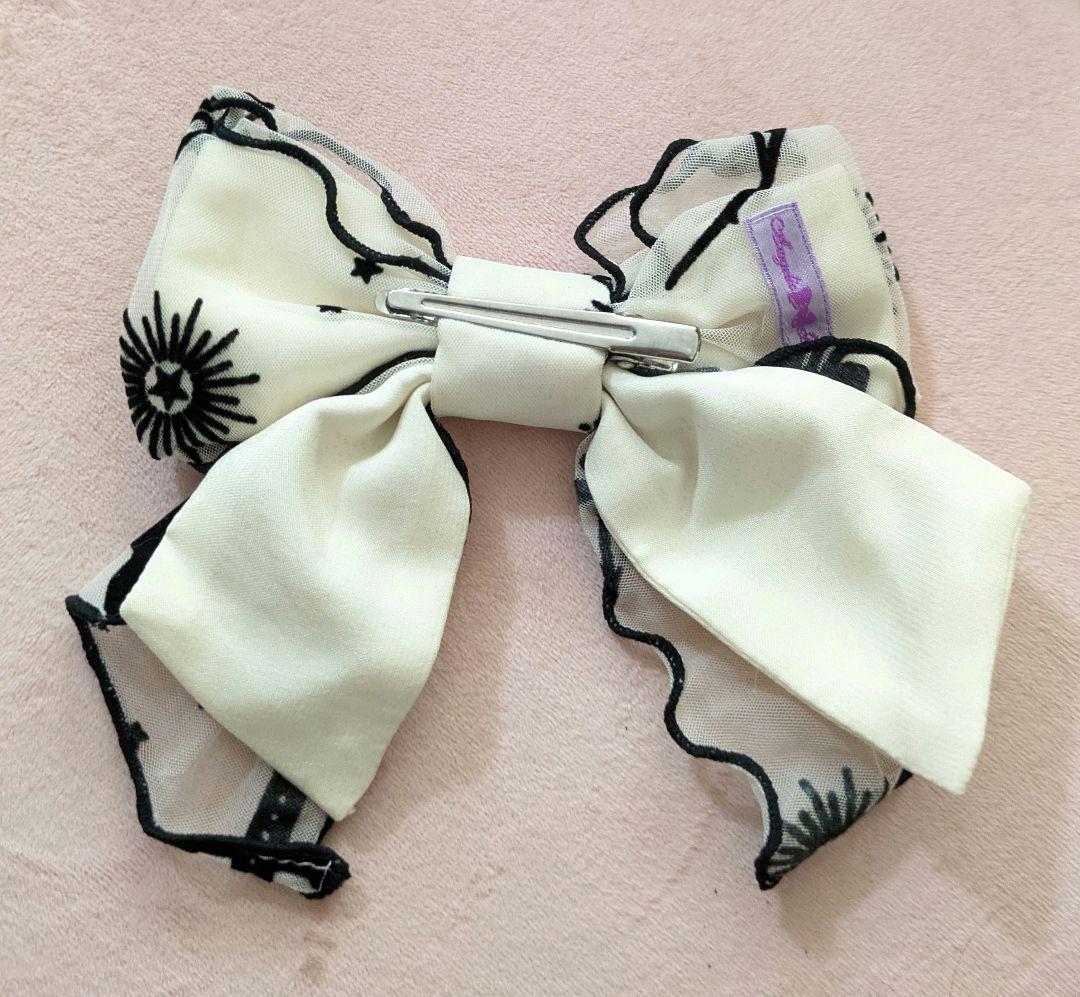 Girls heart スカート リボンピンセット シロ