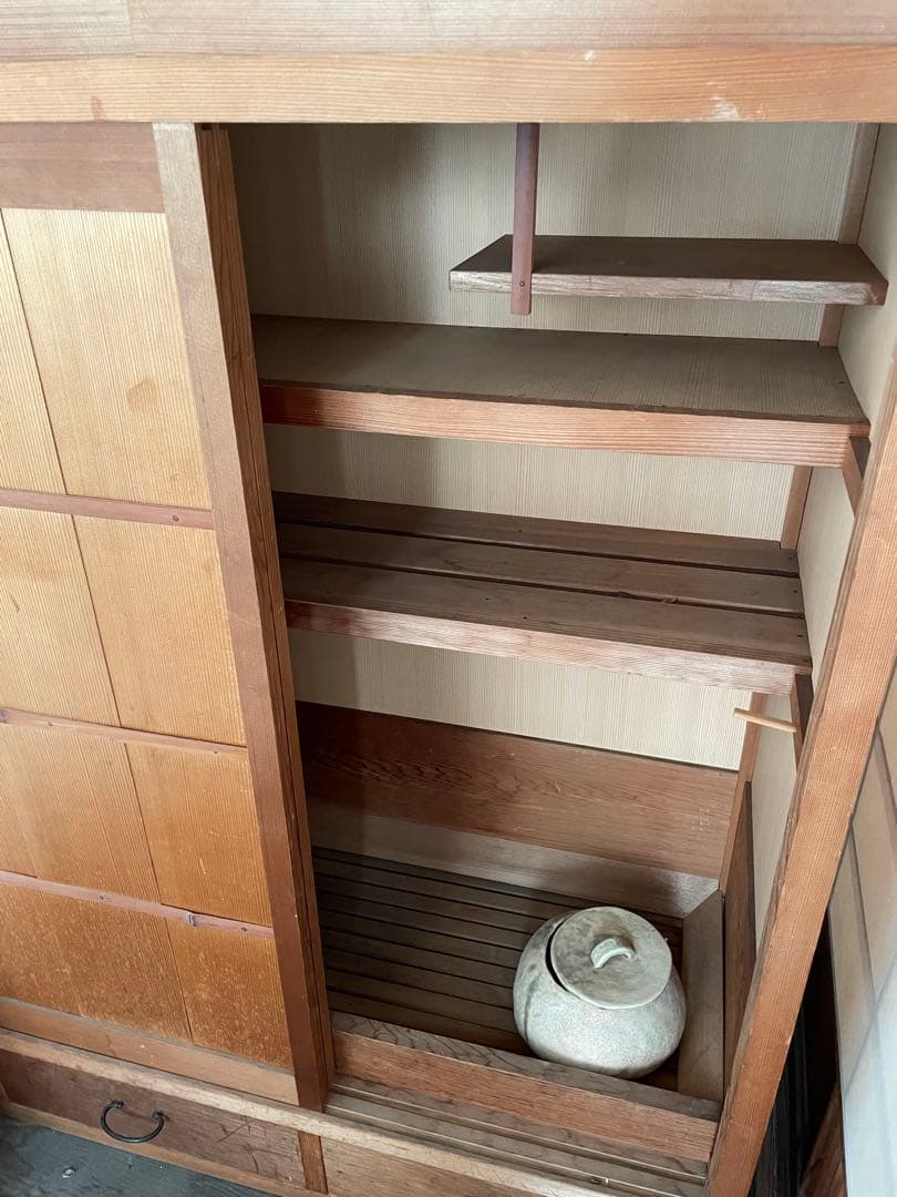 水屋　お茶道具　アンティーク家具