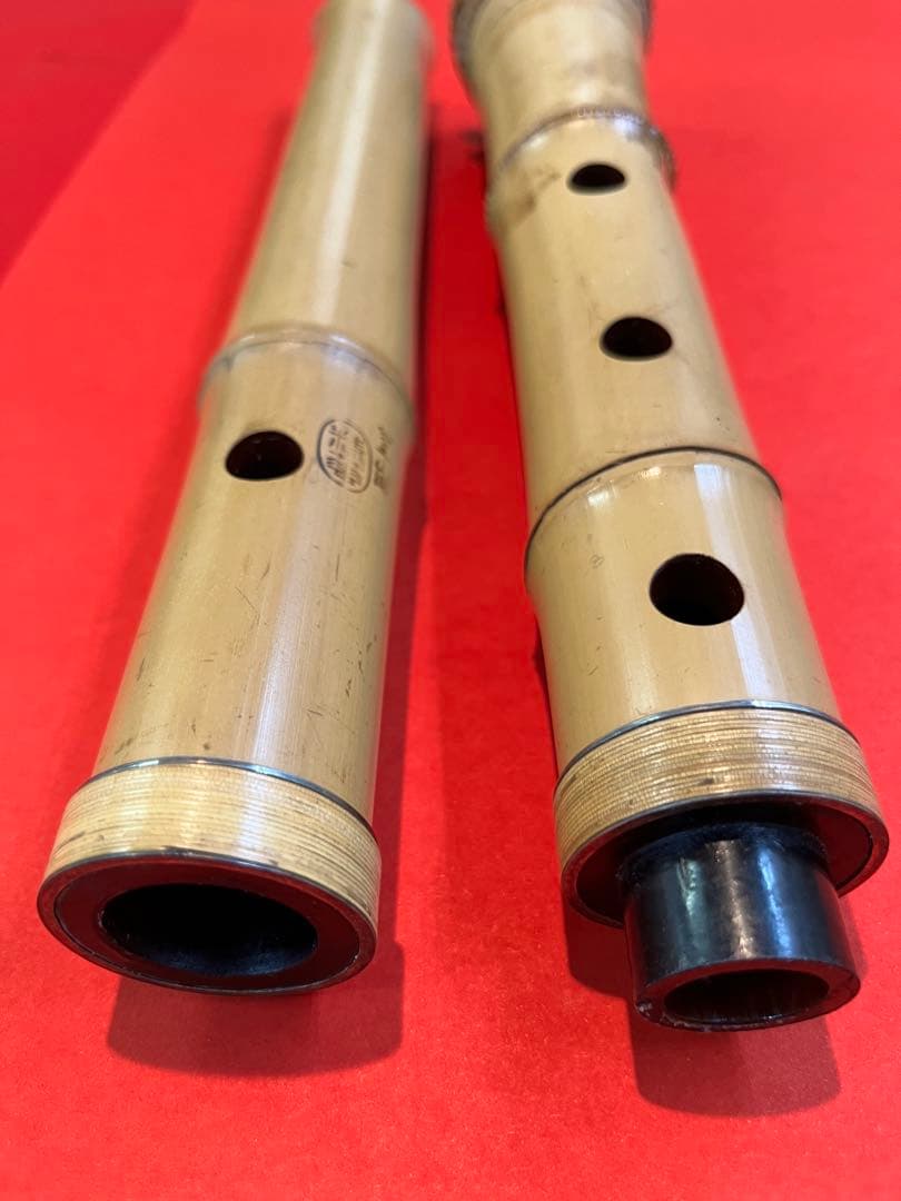 ば*か様 尺八 一尺八寸菅　精華 篁山調 二印　籐巻　銀三線