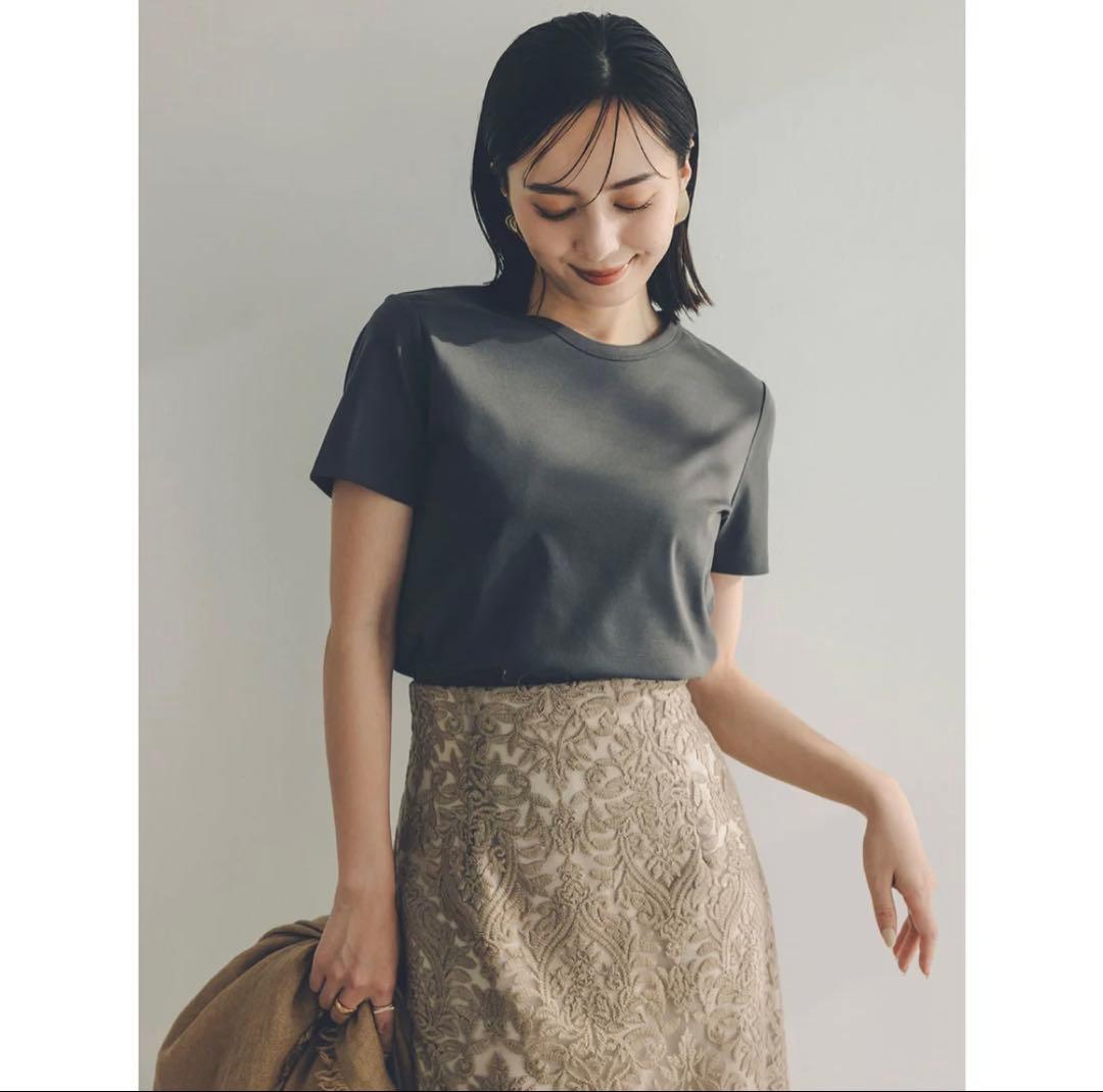 anuans アニュアンス エンブロイダリーレーススカート ベージュ S