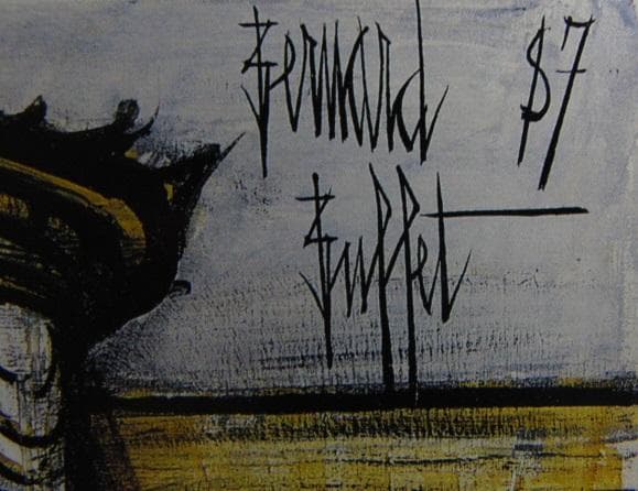 ベルナール・ビュッフェ、『白いベッド』、希少な画集より