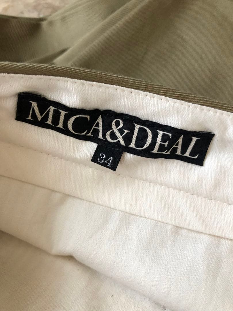 新品　MICA&DEAL　チノワイドパンツ　ベージュ　34