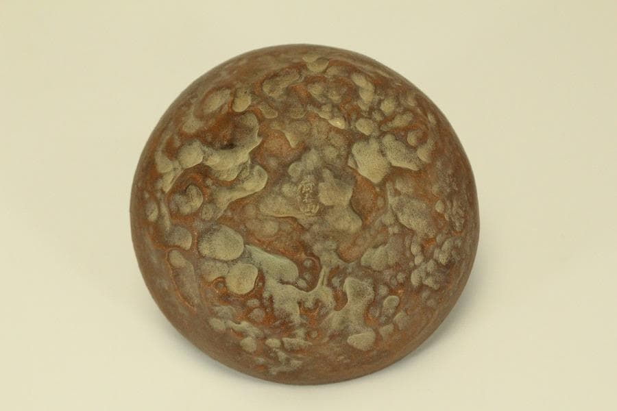 文房具 朱泥 魚紋 筆洗 匙 台付(LC981)