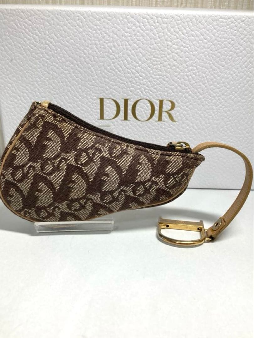 良品　クリスチャンディオール　トロッター　サドル　ケース　ミニポーチ