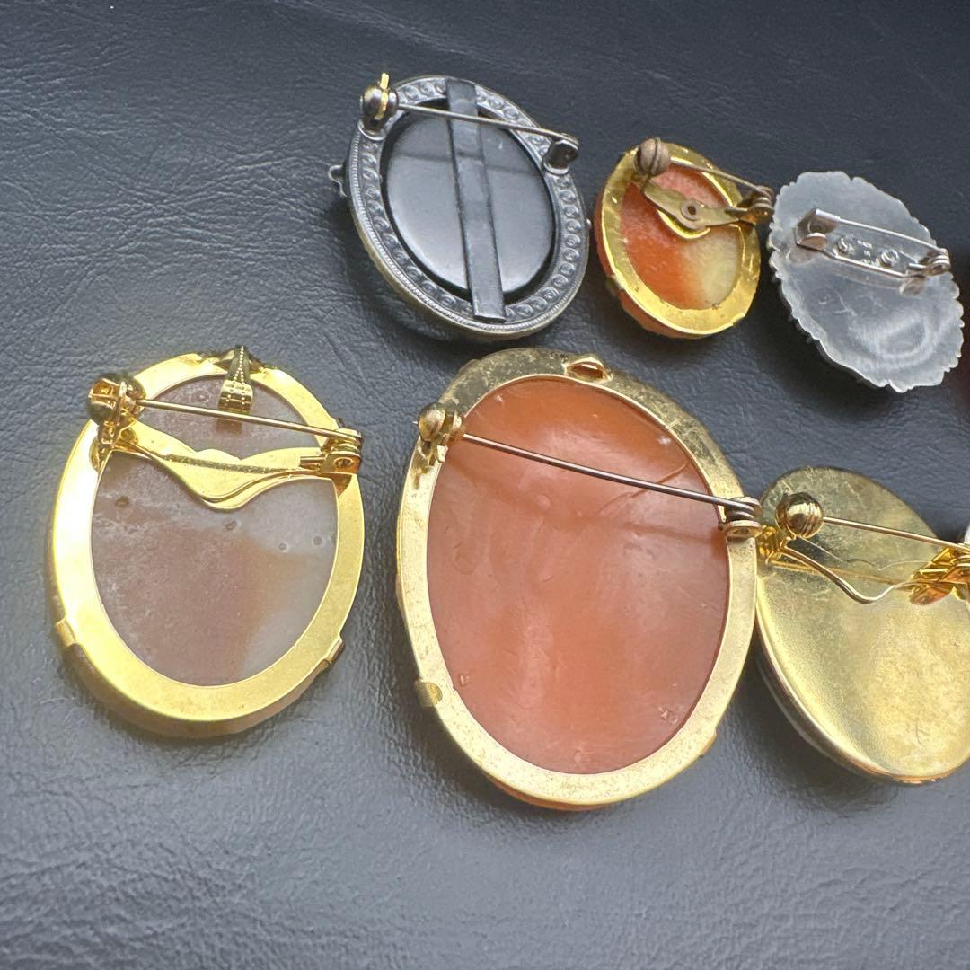 【vintage】カメオ　ブローチ　まとめ売り　11点　2wayあり