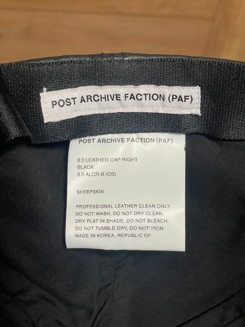 帽子 POST ARCHIVE FACTION (PAF)8.0leather cap