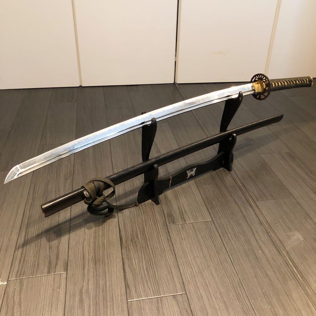 高級模造刀　高級居合刀　樋有刀身　拵全長105cm　居合刀　ヴィンテージ物