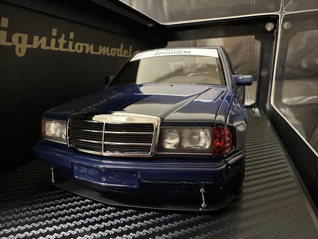 1/18 イグニッションモデル PANDEM メルセデス ベンツ 190E 紺
