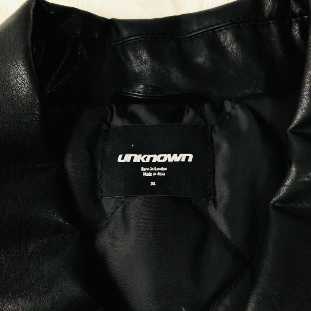 unknown ライダース スカル柄 ライトストーン XL ジャケット メンズ