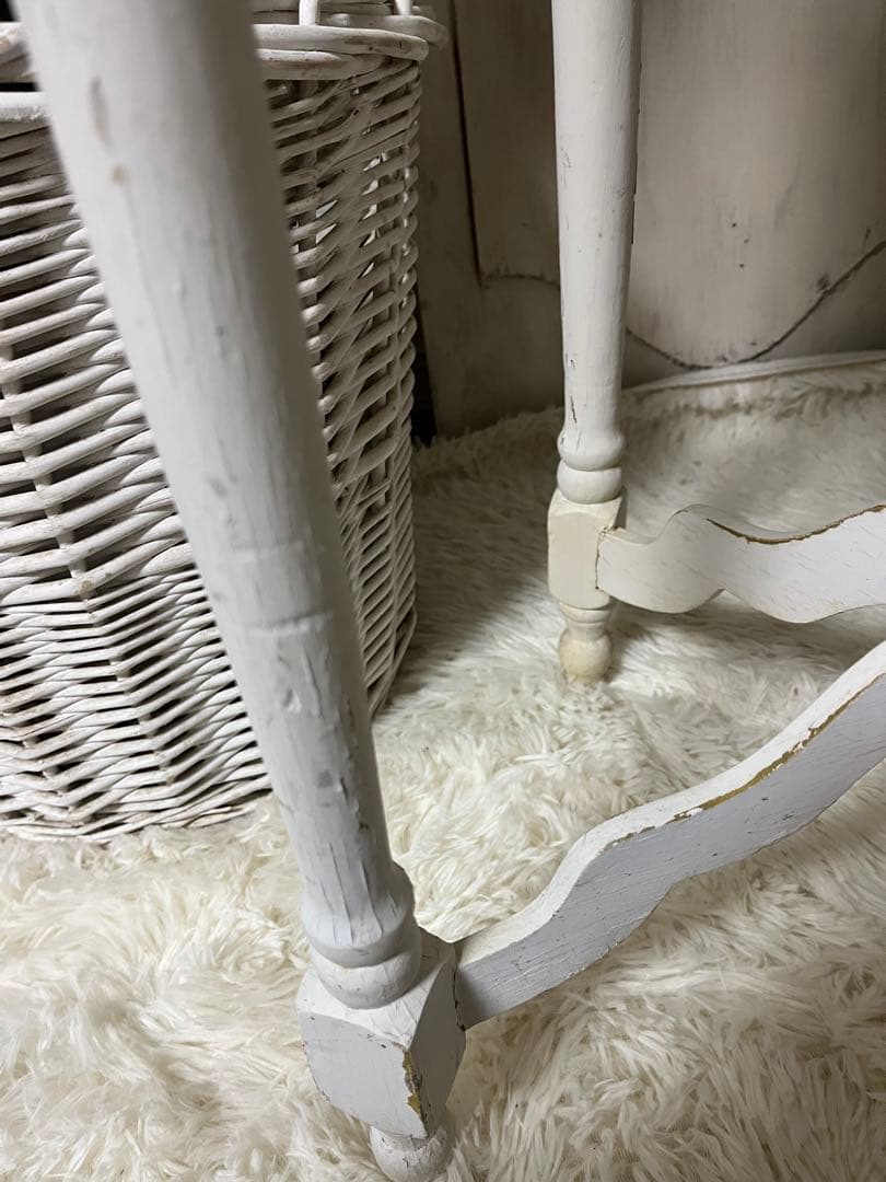 フランス　サイドテーブル　コンソール　シャビー　ブロカント