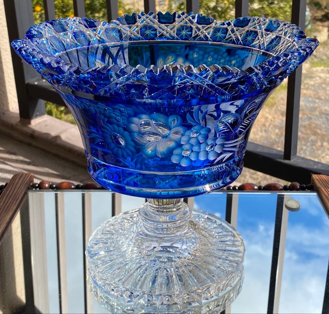 マイセンクリスタル　マイセンフラワー　コンポート　花器　フラワーベース　極美品❣️