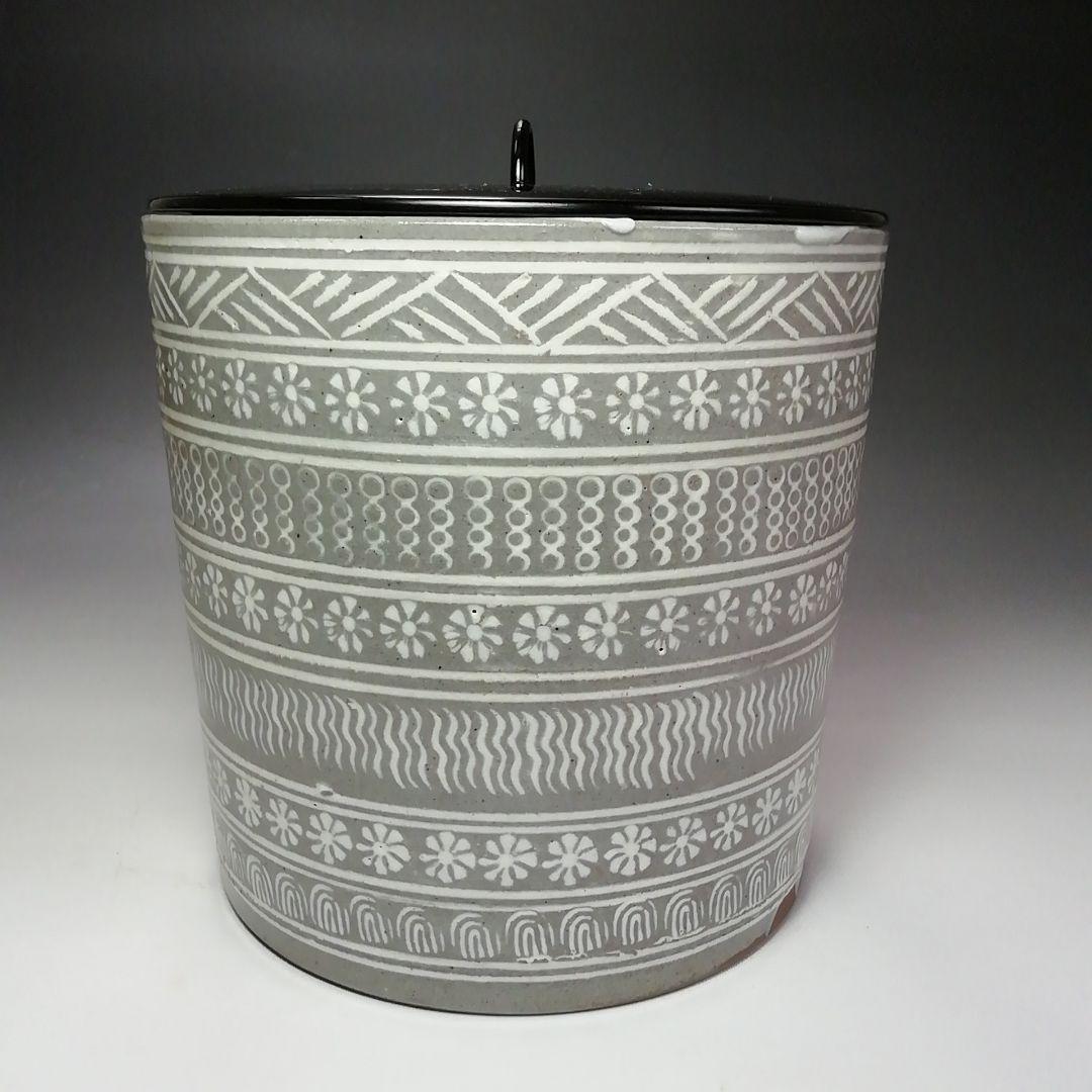 Ｓ６４０　水指　『三島』『一重口』『山本太仙作』　共箱　茶道具