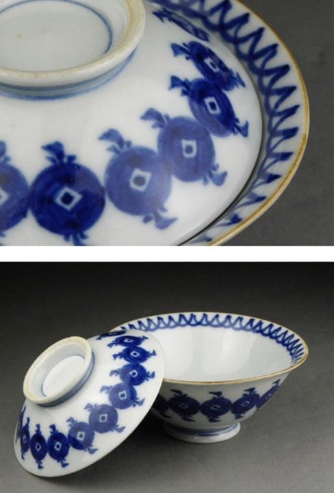 道光年製 古い染付茶碗3客 中国美術 唐物 清朝 茶道具