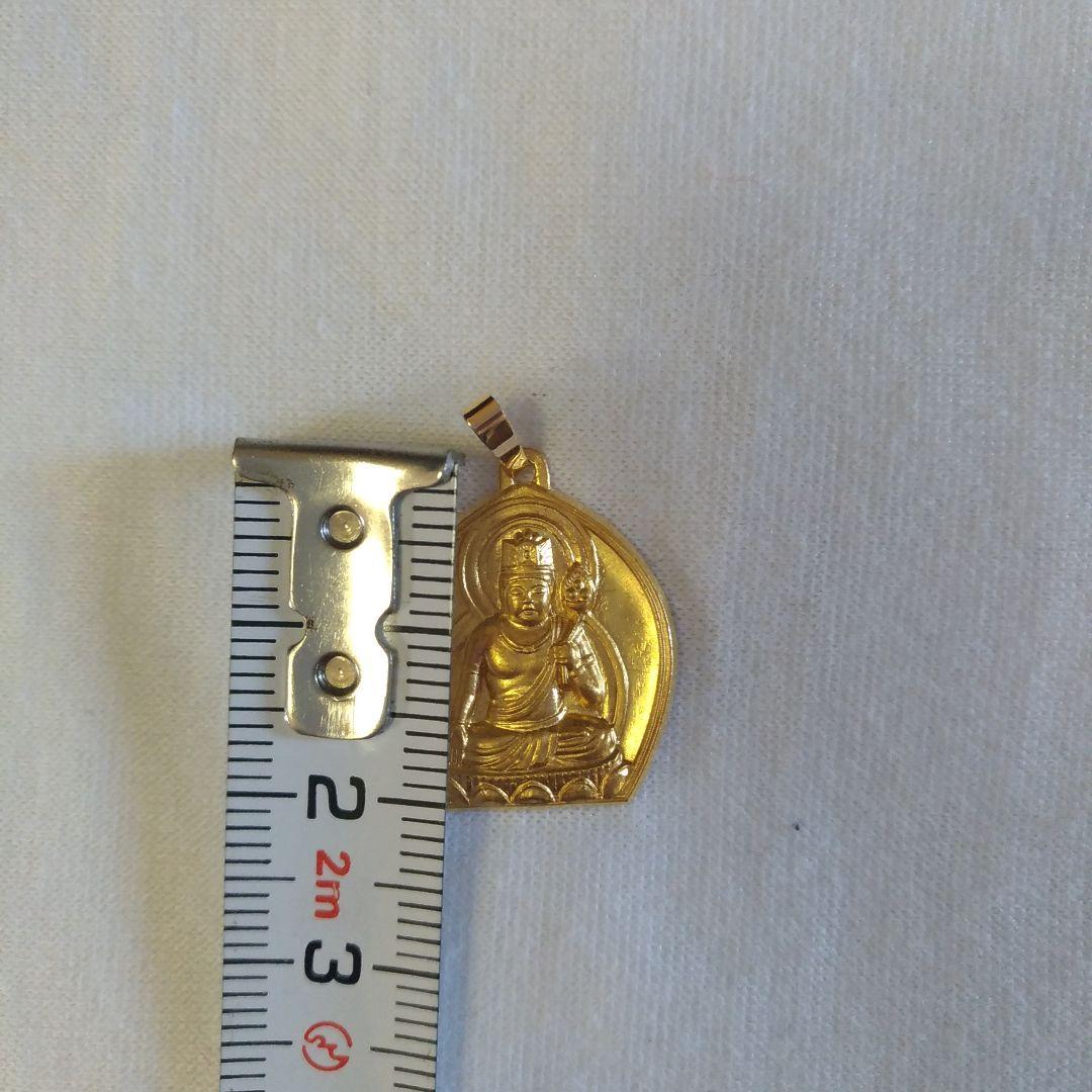 K18。K24。虚空蔵菩薩。18金。純金。ペンダント。仏像。仏教。中古。5.3g