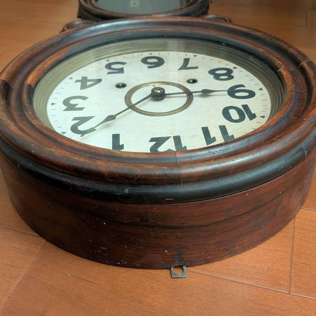 古時計　アンティーク掛時計　ダルマ掛時計 四つ丸　イングラハム　ゼンマイ掛時計