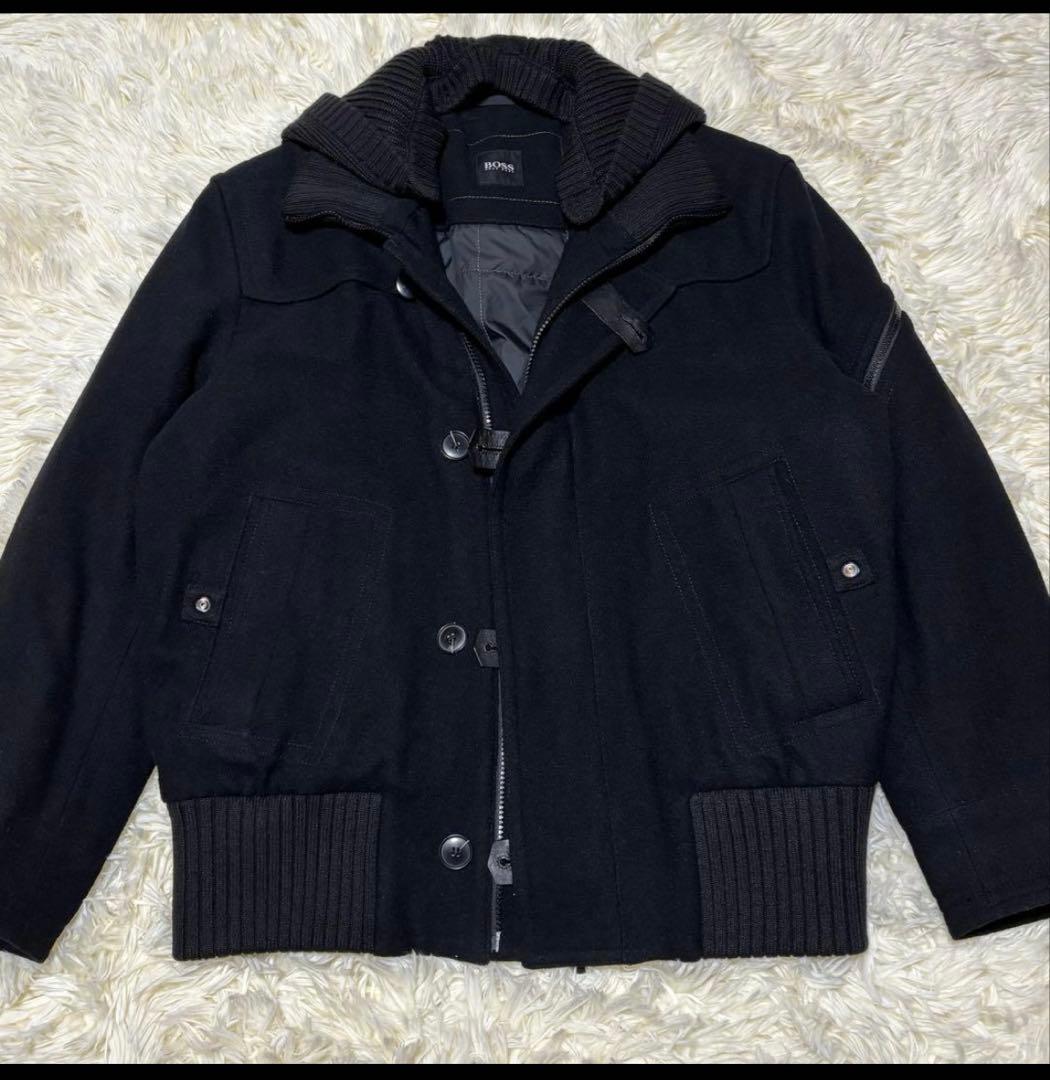 HUGOBOSS ウールフーデットジャケット 手袋付