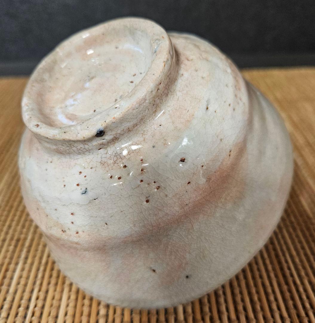 【時代古作品❗】明治時代頃　古萩　雨漏り手　抹茶茶碗　茶道具　茶器　茶の湯