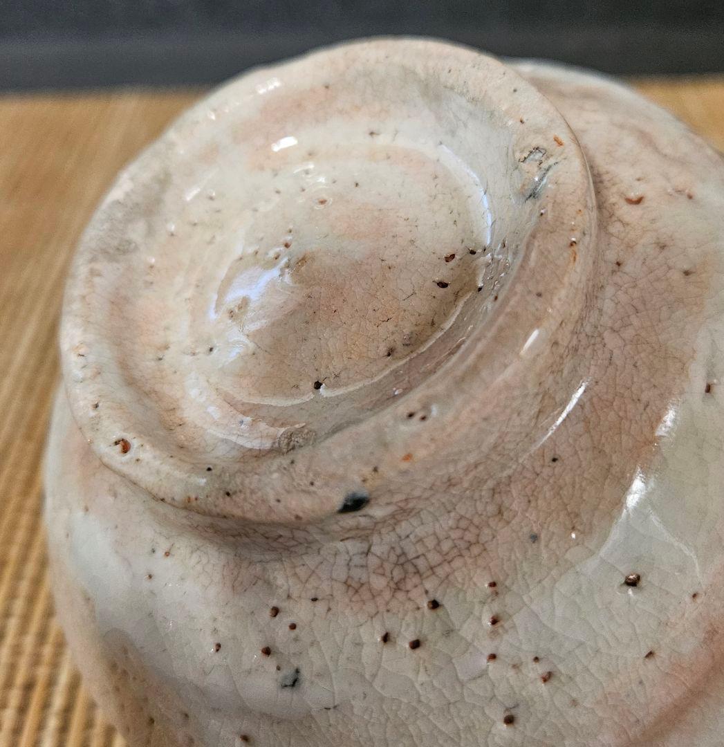 【時代古作品❗】明治時代頃　古萩　雨漏り手　抹茶茶碗　茶道具　茶器　茶の湯