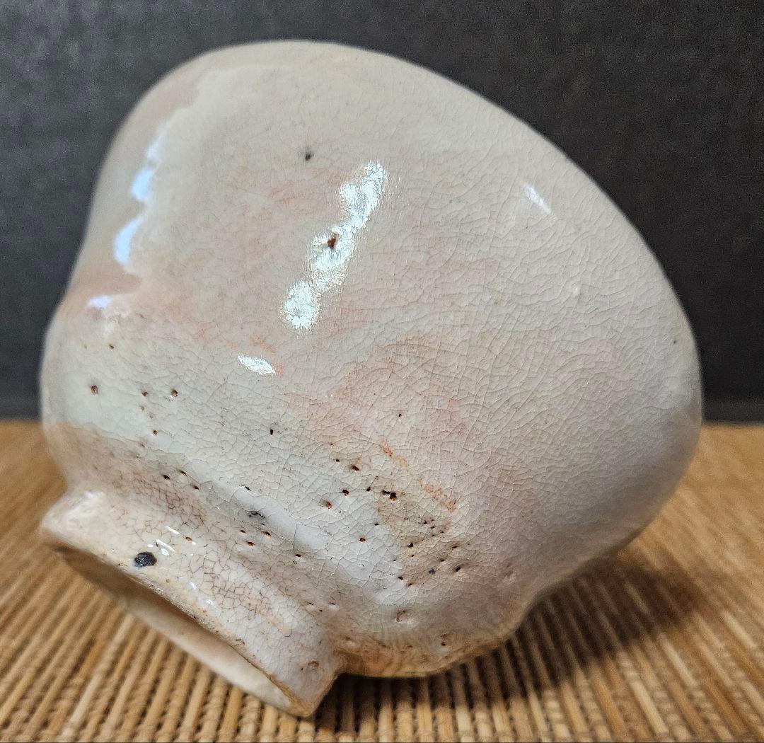 【時代古作品❗】明治時代頃　古萩　雨漏り手　抹茶茶碗　茶道具　茶器　茶の湯