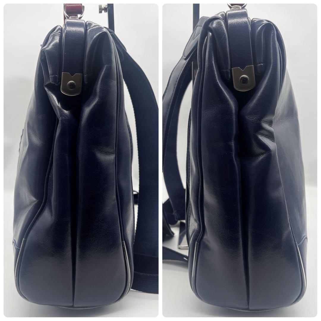 美品 YOUTA ヨータ ダレスバッグ 豊岡鞄 ビジネス リュック ネイビー