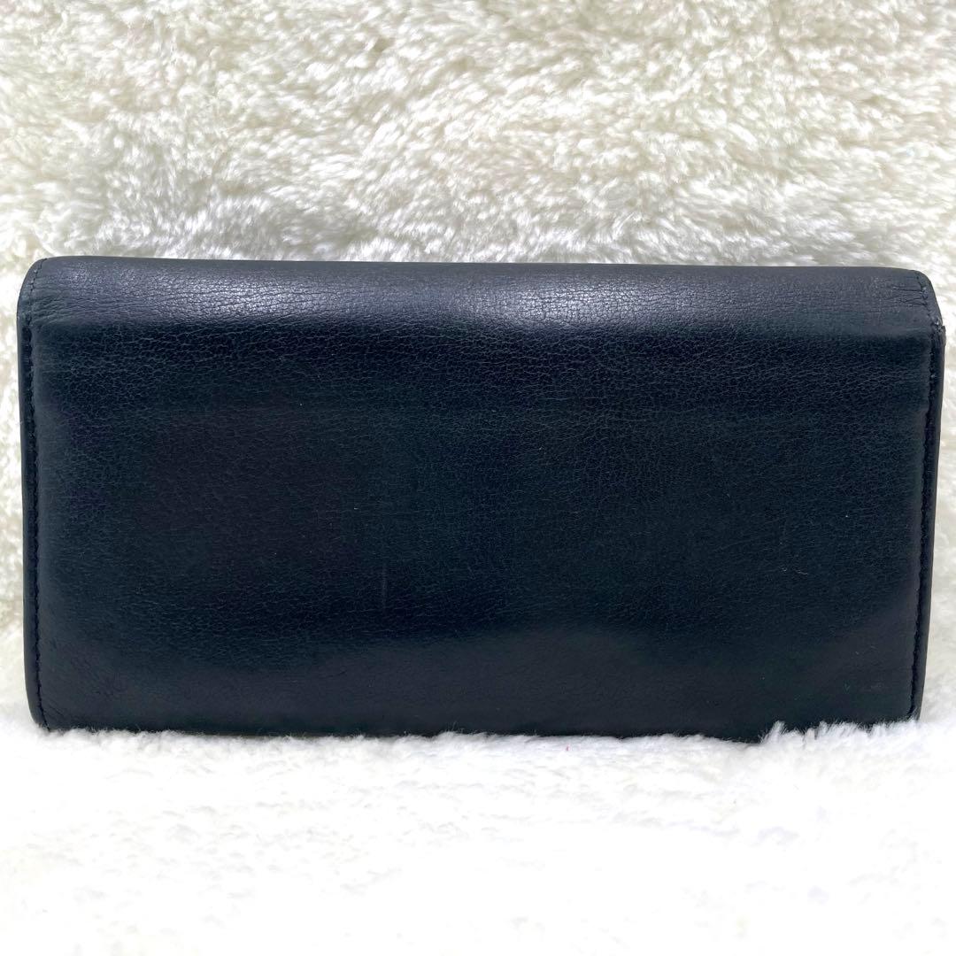 SAINT LAURENT サンローラン 長財布 カサンドラ エンボス ブラック