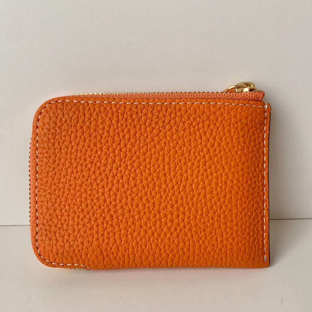 【BONAVENTURA】カードケース　ケース　オレンジ　レザー　新品