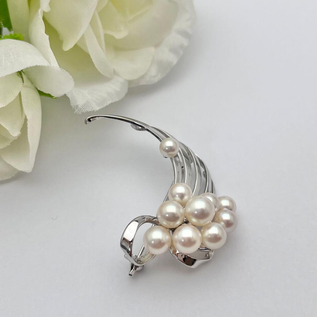 ☆美品☆タサキ　パール　シルバー　ブローチ
