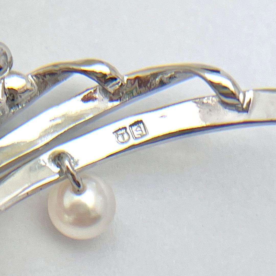 ☆美品☆タサキ　パール　シルバー　ブローチ