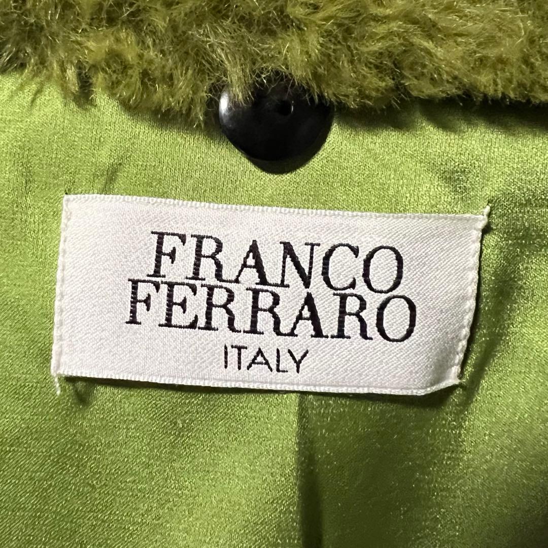 美品❤️イタリア製❤️FRANCO FERRARO チェスターコート ファー 千鳥柄