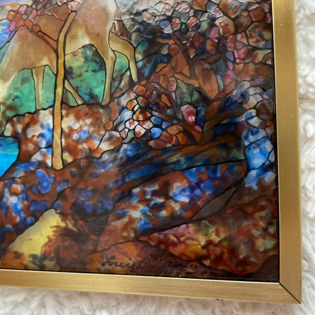 ルイス・C・ティファニー【森の中の鹿】 ステンドグラス