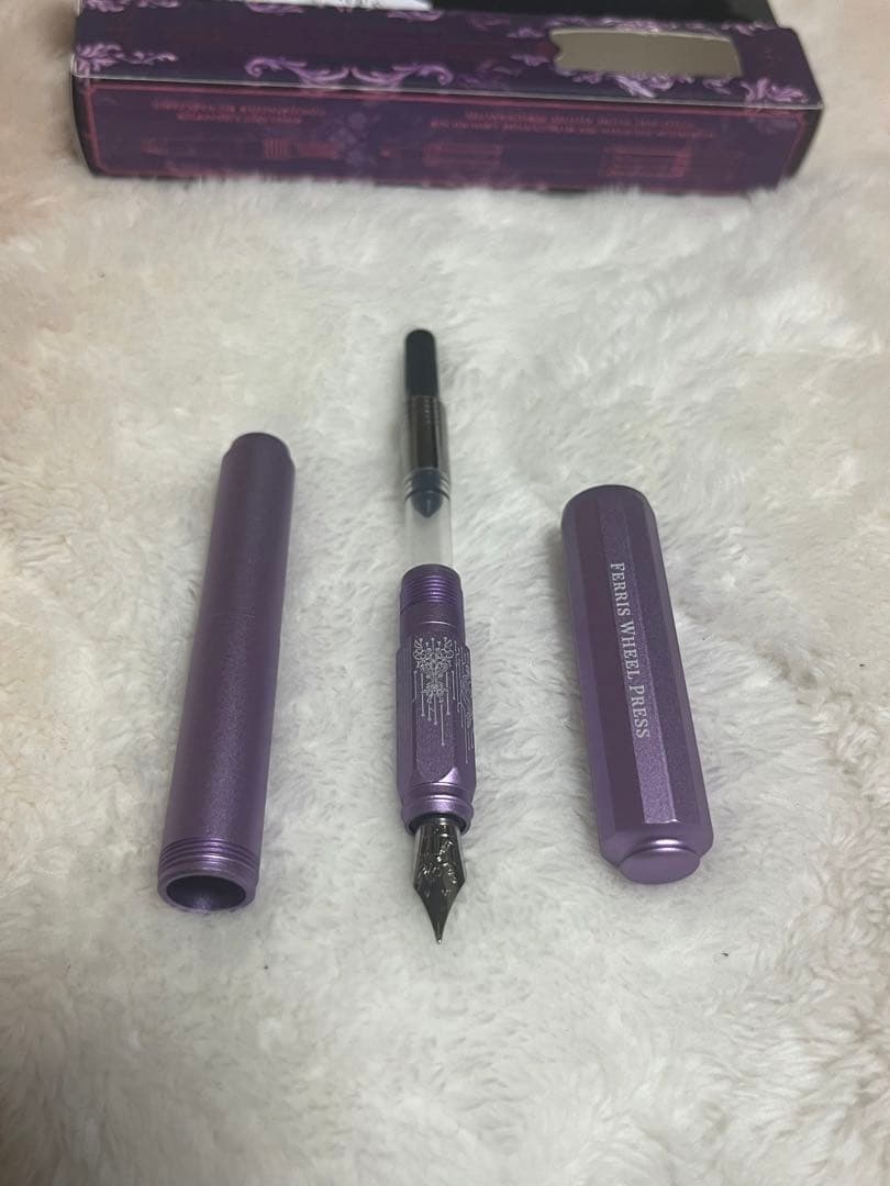 ☆限定 新品未使用 フェリスホイールプレス 万年筆 アルミカルーセル 字幅F☆