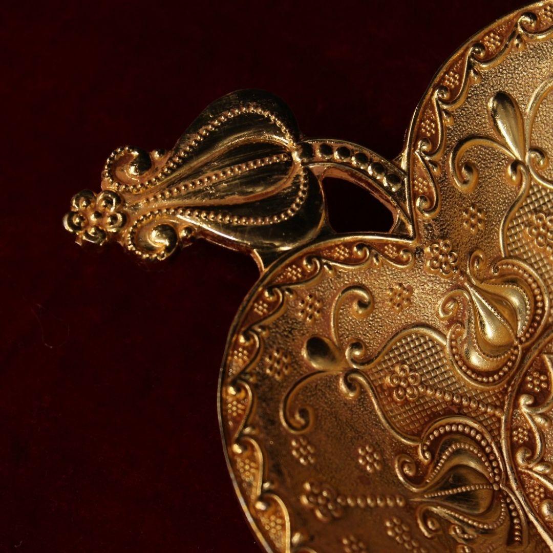 中国美術・金葉皿・純銅微彫・手製・高浮彫・置物・食器・茶器